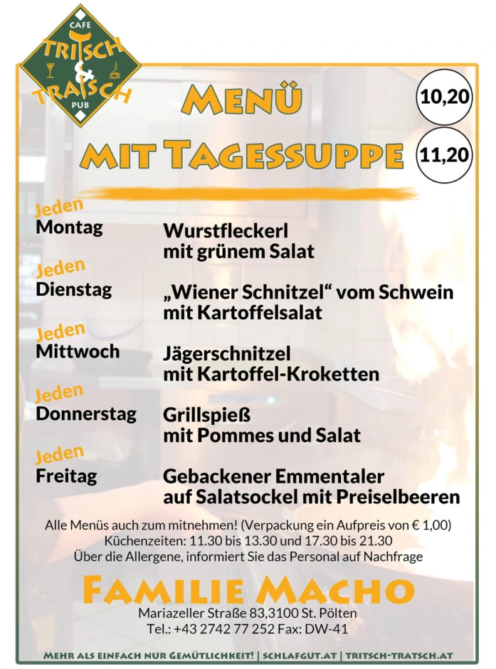 Wochenkarte Tritsch